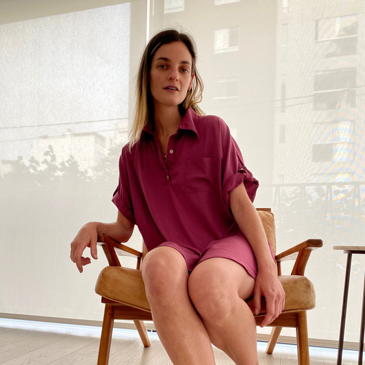 Camisón de chalise color lavanda