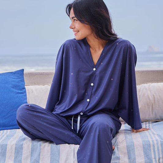 Pijama de mujer de tela tipo seda