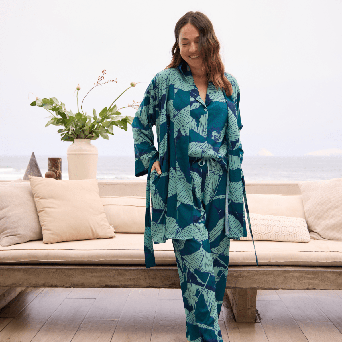 Conjunto Pijama y Kimono Mood - Le Matin Sleepwear